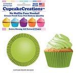 green cupcake paper