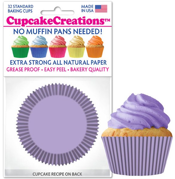 lavender cupcake cups