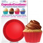 red cupcake paper cups