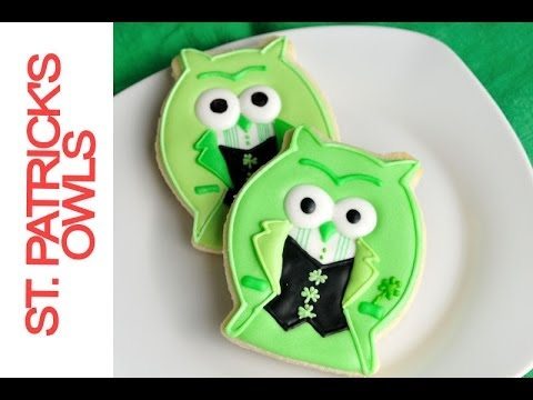 Yt 24680 Saint Patricks Day Owl Cookies Tutorial Decorating With